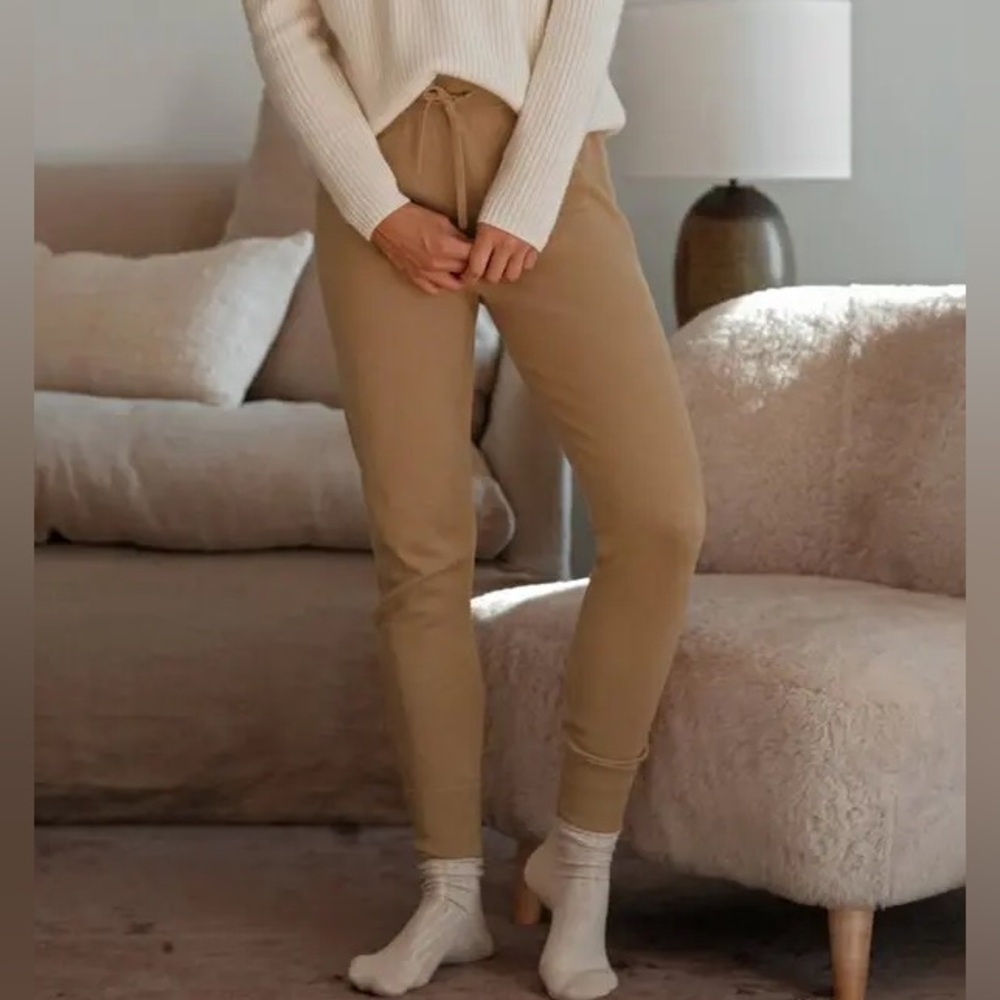 Jenni Kayne Tan Track Joggers